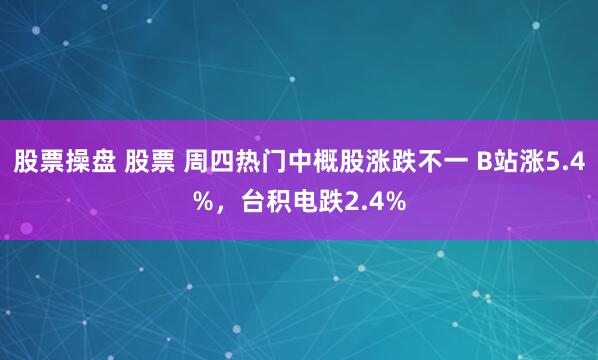股票操盘 股票 周四热门中概股涨跌不一 B站涨5.4%，台积电跌2.4%