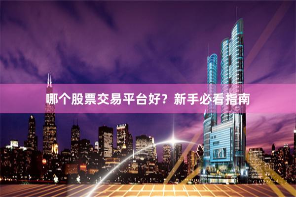 哪个股票交易平台好？新手必看指南